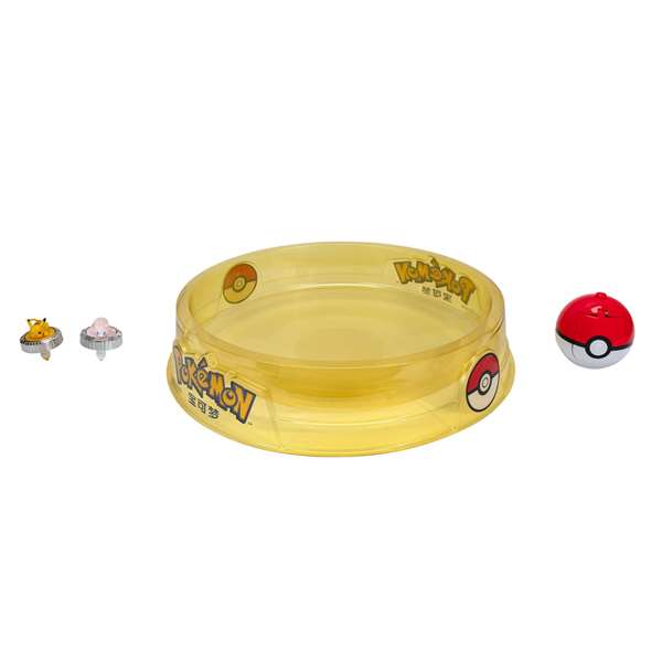Jazwares Pokémon - Set Stade de Bataille Spinner avec 2 Toupies Lanceuses - Jeu de Collection et de Combat - Jouet