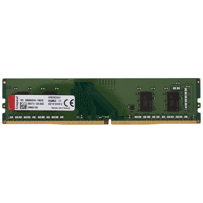 Mémoire RAM Kingston KVR32N22S6/4 4 GB DDR4 3200 MHz CL22 Mémoire RAM Kingston KVR32N22S6/4 4 GB DDR4 3200 MHz CL22