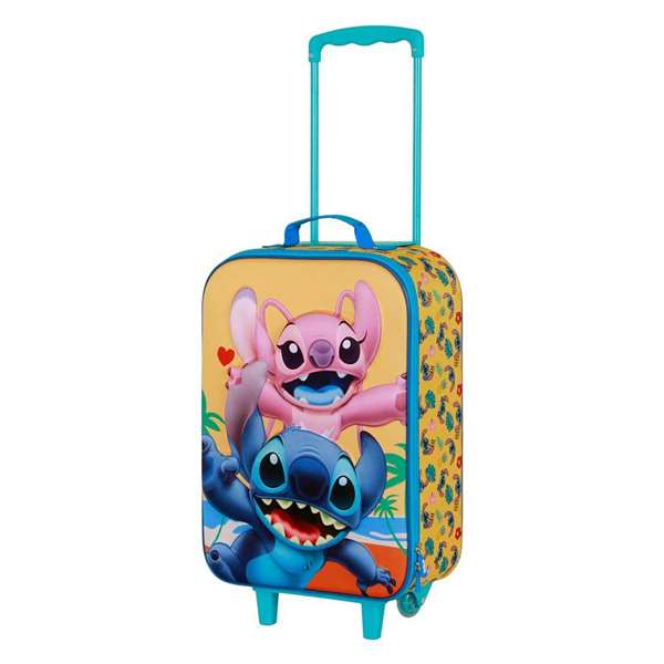 Karactermania Valise Cabine Souple pour Enfant 3D Lilo & Stitch Ocean, Dimensions 52 x 33 x 17 cm