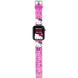 Kids Licensing Montre Connectée Hello Kitty HK50264 avec Application, Écran Personnalisable, Podomètre, Enregistreur Vocal et Calculatrice, pour Enfant - Charge USB