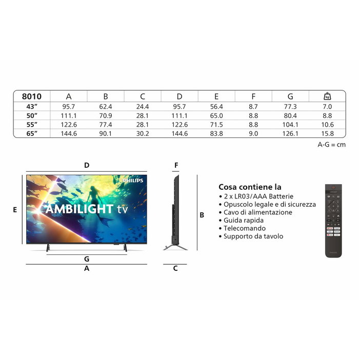 TV intelligente Philips 55PUS8010/12 4K Ultra HD 55" LED TV intelligente Philips 55PUS8010/12 4K Ultra HD 55" LED