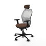 Piqueras y Crespo Chaise de Bureau 2D036N2 Blanc et Brun foncé