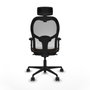 Piqueras y Crespo Chaise de Bureau 2D036N2 Blanc et Brun foncé