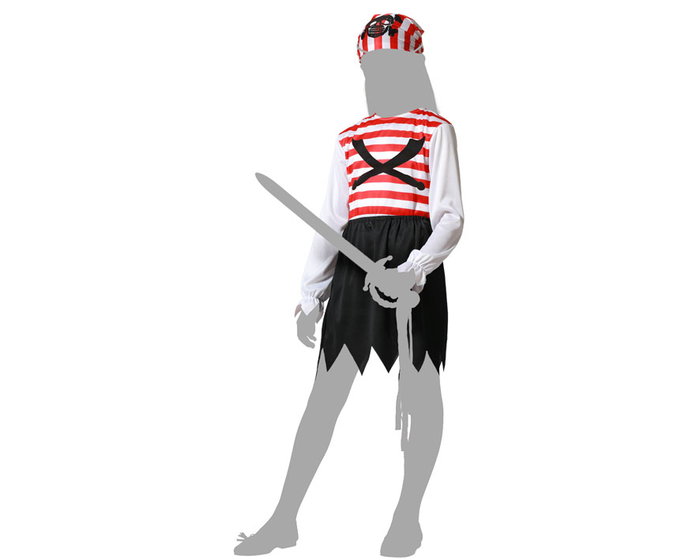 Disfraz Pirata Niña Infantil Rayas Rouge Disfraz Pirata Niña Infantil Rayas Rouge