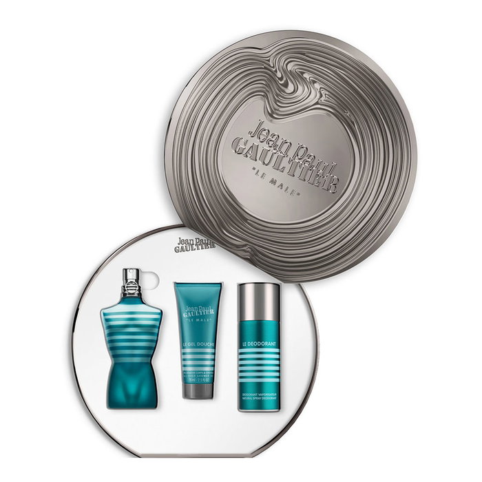 Jean Paul Gaultier Le Male Coffret Cadeau 3 Pièces - Eau de Toilette Vaporisateur 125 ml, Gel Douche 75 ml, Déodorant 150 ml