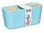 Berilo Organisateur ovale 5 compartiments bambou et plastique bleu 21x10x9 cm (Set de 6)