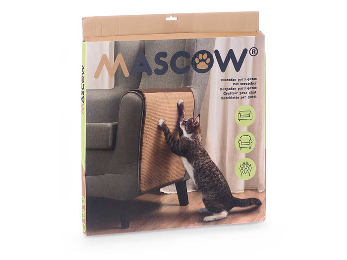 Mascow Support pour griffoir de canapé 46x1x119 cm Marron Sisal Polyester PU (Set de 6)