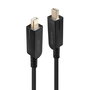 Lindy Câble hybride fibre optique Mini DisplayPort 1.4 (8K@60Hz, HDR) avec connecteurs DP détachables - 10 mètres
