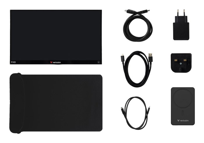 Verbatim 32088 Moniteur Portable Tactile 14 pouces Full HD Noir