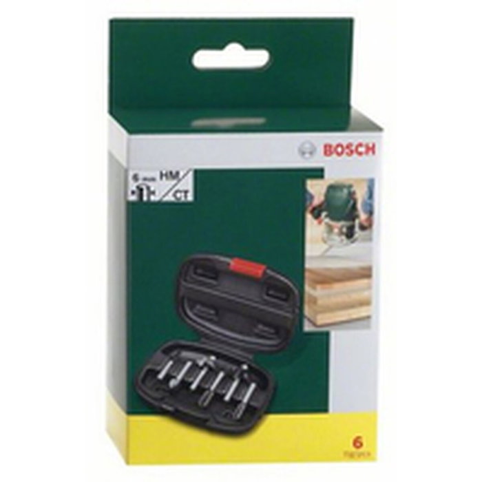 Bosch Coffret de 6 fraises au carbure queue de 6mm Bosch Coffret de 6 fraises au carbure queue de 6mm
