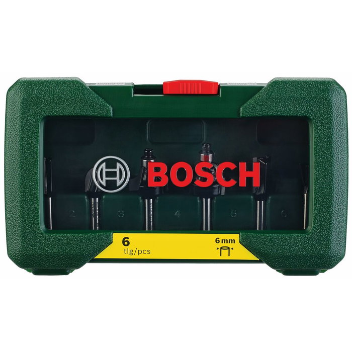 Bosch Coffret de 6 fraises au carbure queue de 6mm Bosch Coffret de 6 fraises au carbure queue de 6mm