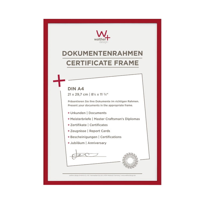 Walther New Lifestyle Cadre Photo DIN A4 Rouge