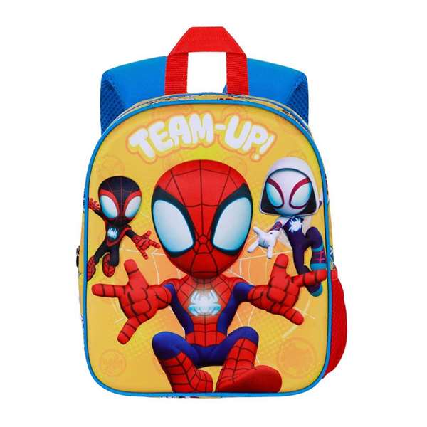 Karactermania Sac à dos 3D Spider-Man Team-up pour enfant, 26 x 11 x 31 cm, compartiment unique, bretelles rembourrées