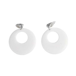 My Other Me 2 Pendientes Flamenca Blanco 4,5 cm