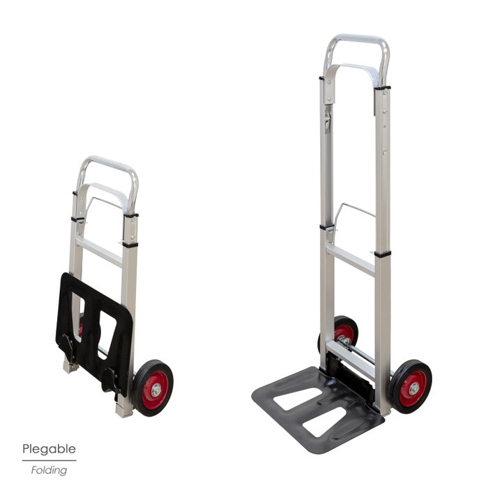 WOLFPACK LINEA PROFESIONAL Diable Maurer en aluminium pliable 90 kg WOLFPACK LINEA PROFESIONAL Diable Maurer en aluminium pliable 90 kg