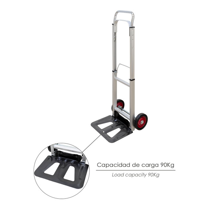WOLFPACK LINEA PROFESIONAL Diable Maurer en aluminium pliable 90 kg WOLFPACK LINEA PROFESIONAL Diable Maurer en aluminium pliable 90 kg