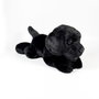 DEQUBE Peluche Labrador Noir Couché 25cm BOCALAN – Anglais, Portugais, Espagnol