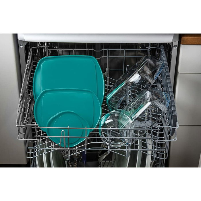 Pyrex Cook & Store Lot de 3 plats rectangulaires en verre avec couvercles, Vert Pyrex Cook & Store Lot de 3 plats rectangulaires en verre avec couvercles, Vert