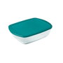 Pyrex Cook & Store Lot de 3 plats rectangulaires en verre avec couvercles, Vert