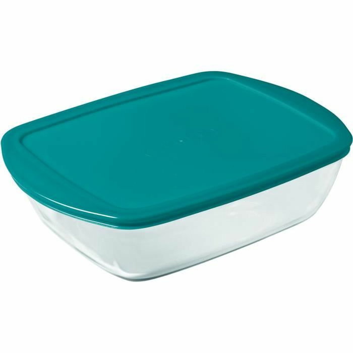 Pyrex Cook & Store Lot de 3 plats rectangulaires en verre avec couvercles, Vert Pyrex Cook & Store Lot de 3 plats rectangulaires en verre avec couvercles, Vert