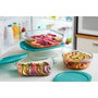 Pyrex Cook & Store Lot de 3 plats rectangulaires en verre avec couvercles, Vert