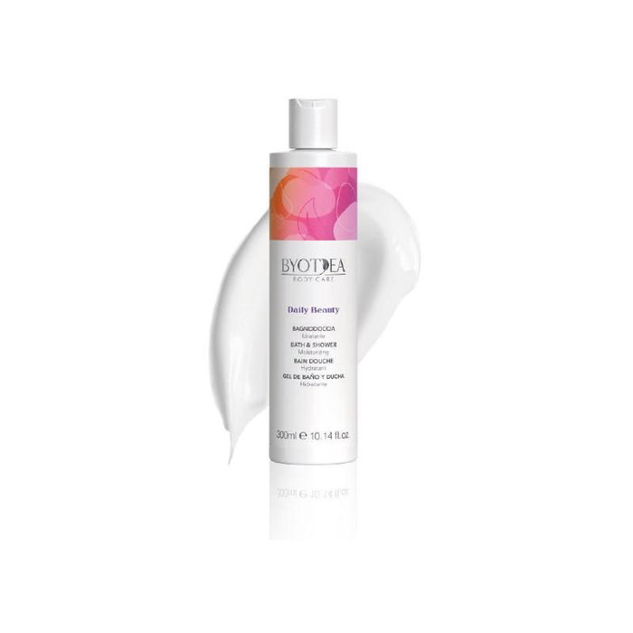 Byotea Gel de douche hydratant Daily Beauty, 300 ml, texture crémeuse, avec extraits de bouleau, baobab et concombre Byotea Gel de douche hydratant Daily Beauty, 300 ml, texture crémeuse, avec extraits de bouleau, baobab et concombre