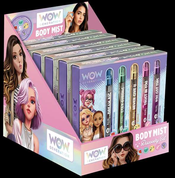 Kids Euroswan Brume Corporelle Parfumée Wow Generation, 5 pièces Kids Euroswan Brume Corporelle Parfumée Wow Generation, 5 pièces