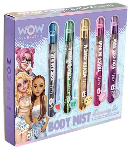 Kids Euroswan Brume Corporelle Parfumée Wow Generation, 5 pièces Kids Euroswan Brume Corporelle Parfumée Wow Generation, 5 pièces