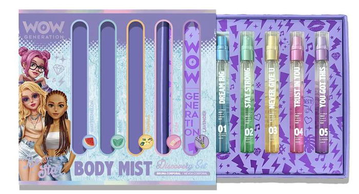 Kids Euroswan Brume Corporelle Parfumée Wow Generation, 5 pièces Kids Euroswan Brume Corporelle Parfumée Wow Generation, 5 pièces