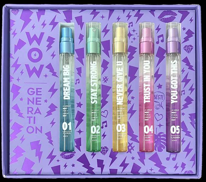 Kids Euroswan Brume Corporelle Parfumée Wow Generation, 5 pièces Kids Euroswan Brume Corporelle Parfumée Wow Generation, 5 pièces