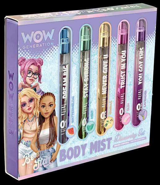 Kids Euroswan Brume Corporelle Parfumée Wow Generation, 5 pièces Kids Euroswan Brume Corporelle Parfumée Wow Generation, 5 pièces