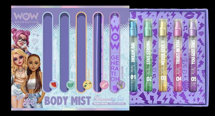 Kids Euroswan Brume Corporelle Parfumée Wow Generation, 5 pièces Kids Euroswan Brume Corporelle Parfumée Wow Generation, 5 pièces