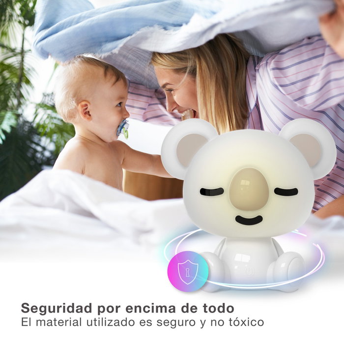 GSC Evolution Veilleuse enfant Koala LED RGB + lumière de jour, batterie rechargeable, blanc
