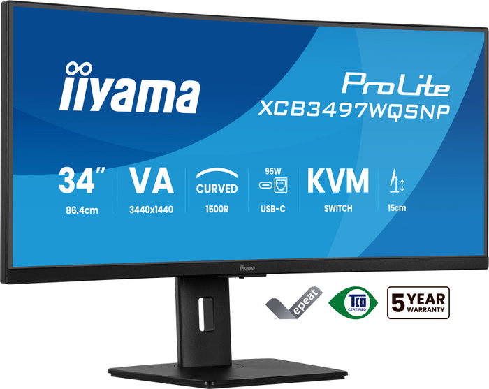 iiyama ProLite XCB3497WQSNP-B1 34 pouces UWQHD Incurvé