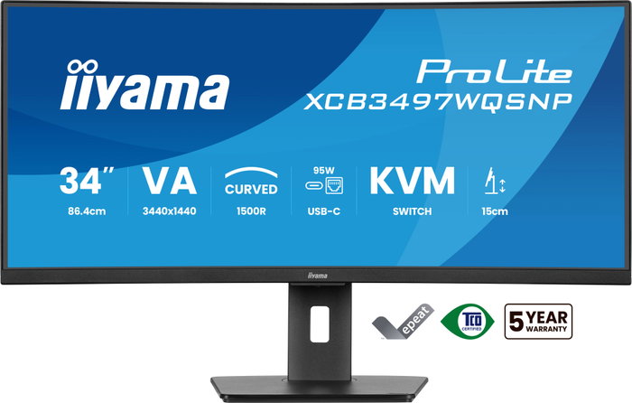 iiyama ProLite XCB3497WQSNP-B1 34 pouces UWQHD Incurvé