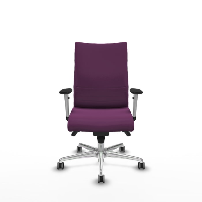 Piqueras Y Crespo Albacete confidente - Chaise de bureau en similicuir Morado avec mécanisme Synchro et base aluminium Piqueras Y Crespo Albacete confidente - Chaise de bureau en similicuir Morado avec mécanisme Synchro et base aluminium