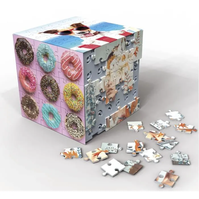 Educa Puzzle 3D Cube Aesthetic - 216 Pièces - 6 Puzzles de 36 Pièces - Défi 8 Ans et Plus (20125)