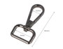 Innspiro Mousqueton avec anneau rectangulaire Zamak Nickel noir 19,50 mm (Lot de 5)