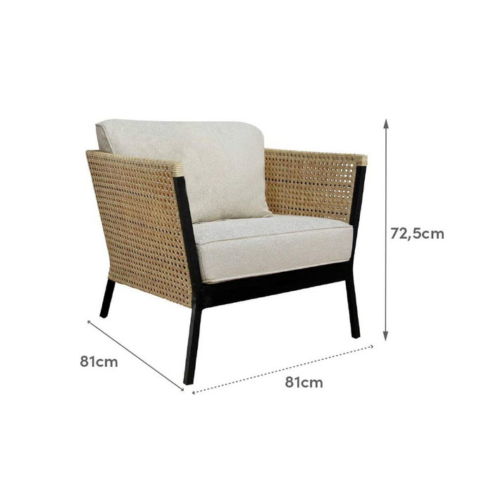BigBuy Home Chaise de jardin Niva Noir Aluminium BigBuy Home Chaise de jardin Niva Noir Aluminium
