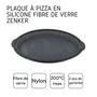 Zenker Moule à Pizza en Silicone Fibre de Verre Noir Ø 36 cm - Pour Pizzas et Tartes Flambées - Démoulage Facile