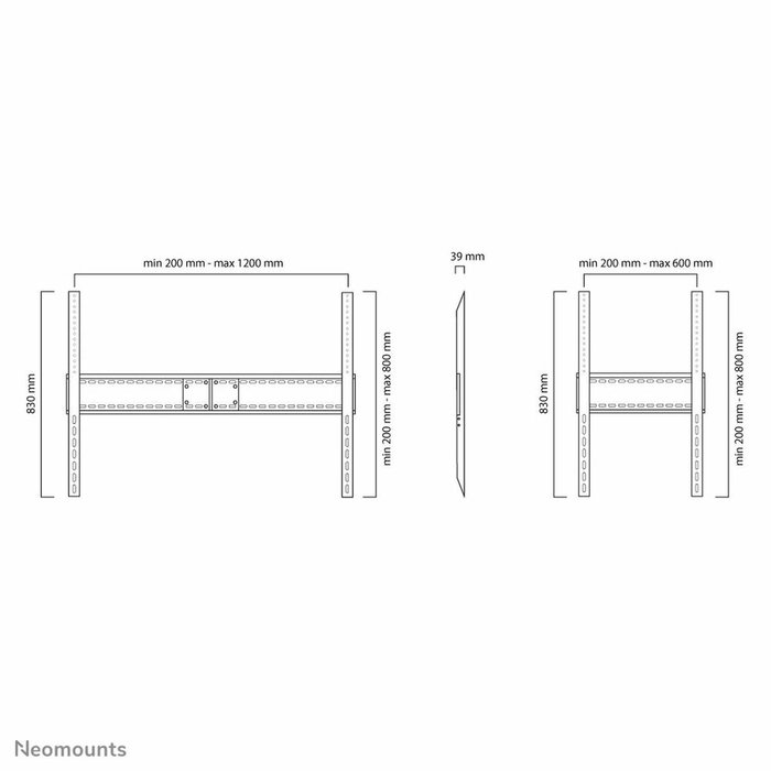 Support de TV Neomounts LFD-W1500 60-100" 150 kg