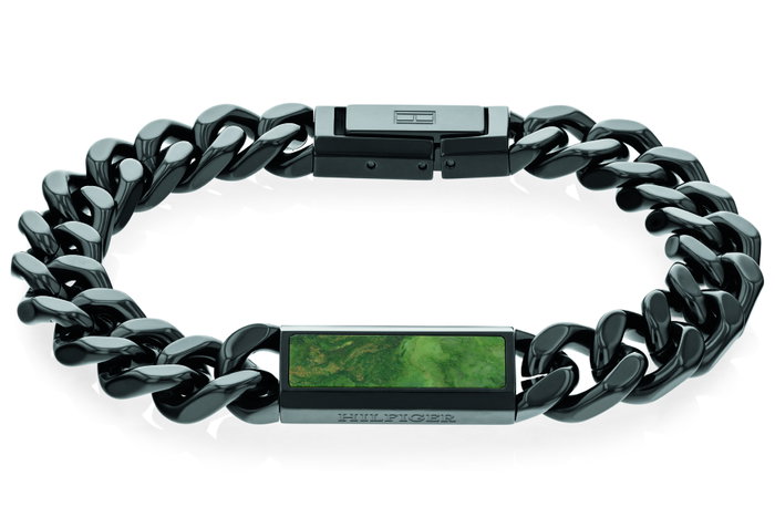 Tommy Hilfiger Bracelet en Acier Inoxydable Noir 25cm Tommy Hilfiger Bracelet en Acier Inoxydable Noir 25cm