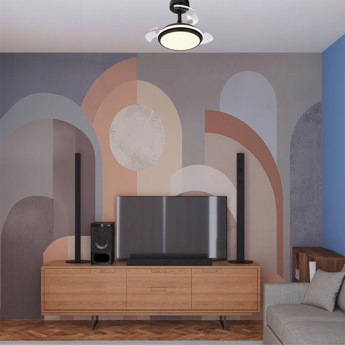 Ventilateur de Plafond avec Lumière CristalRecord Noir 35 W 1000 Lm (3000 K) (4000 K)