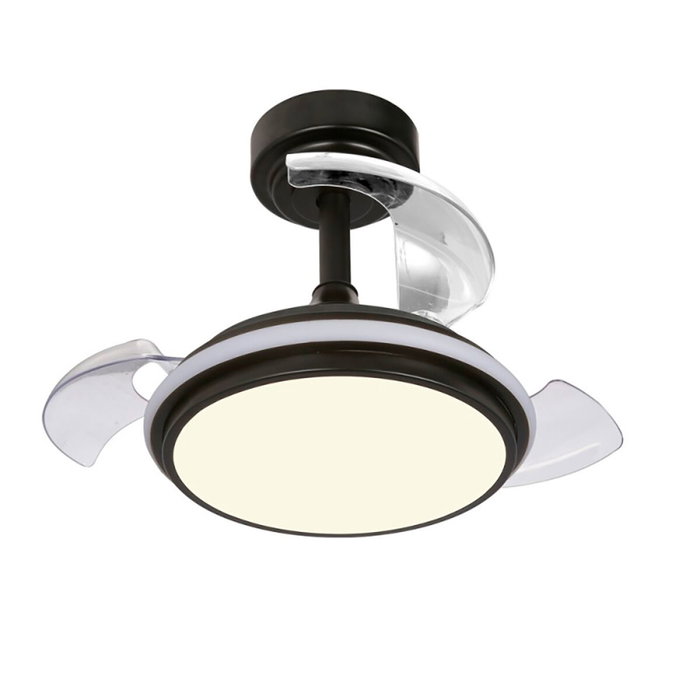 Ventilateur de Plafond avec Lumière CristalRecord Noir 35 W 1000 Lm (3000 K) (4000 K)