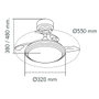 Ventilateur de Plafond avec Lumière CristalRecord Noir 35 W 1000 Lm (3000 K) (4000 K)