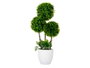 Ibergarden Pot de Fleur 3 Boules Vert et Blanc 21x45x12 cm Plastique (Set de 6)