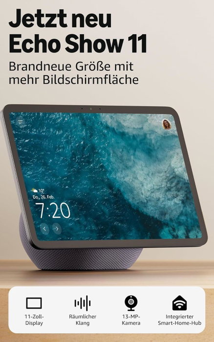 Amazon Echo Show 11, Écran 27,9 cm, Gris