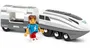 BRIO - Locomotive à piles Super Rapide Train électrique pour enfants 3+ avec bouton turbo et feux à DEL, blanc