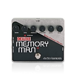 EHX Deluxe Memory Man Pédale d'effets Delay Chorus Vibrato analogiques 550mS avec alimentation 24VDC