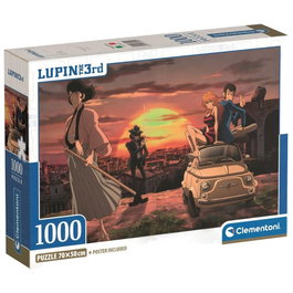 Clementoni - Puzzle Lupin III 1000 pièces - 70 x 50 cm